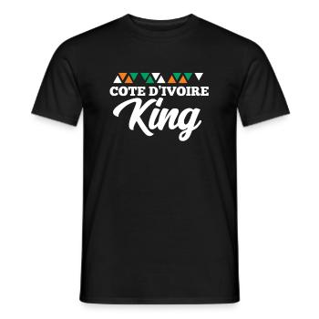 Ivory Coast - Men's T-Shirt - black - Front - AI Model Male 178 light (178cm)