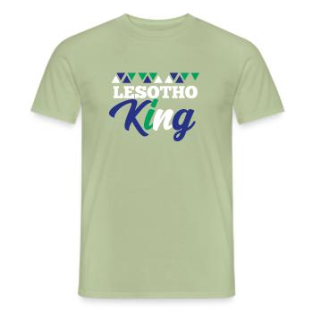 Lesotho - Männer T-Shirt - Sage - Vorne - AI Model Male 178 light (178cm)