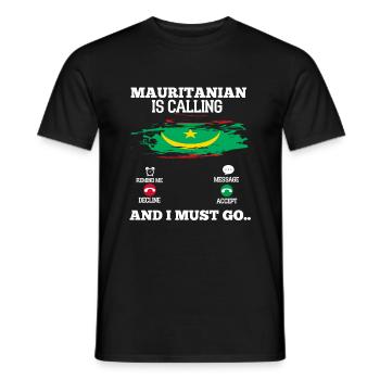 Mauritania - Men's T-Shirt - black - Front - AI Model Male 178 light (178cm)
