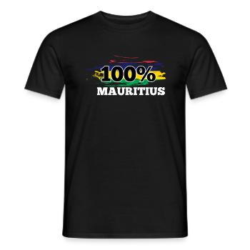 Mauritius - Men's T-Shirt - black - Front - AI Model Male 178 light (178cm)