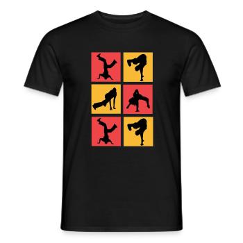 Breakdancing - Männer T-Shirt - Schwarz - Vorne - AI Model Male 178 light (178cm)