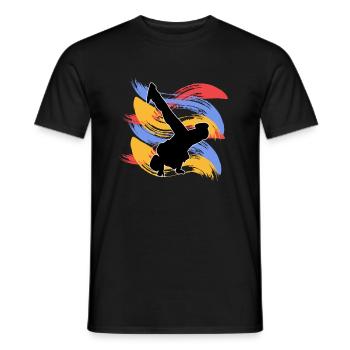 Breakdancing - Männer T-Shirt - Schwarz - Vorne - AI Model Male 178 light (178cm)