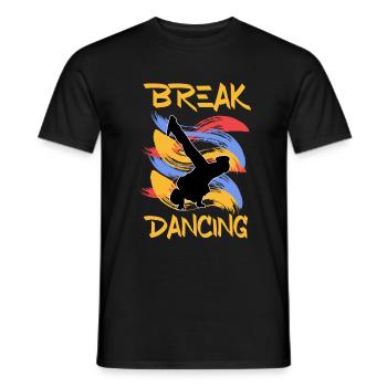 Breakdancing - Männer T-Shirt - Schwarz - Vorne - AI Model Male 178 light (178cm)