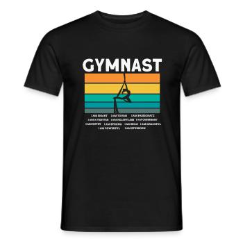 Acrobatic Gymnastic Sport Geschenk - Männer T-Shirt - Schwarz - Vorne - AI Model Male 178 light (178cm)