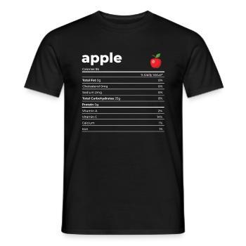 Nutrion infos Apple - T-shirt homme - noir - Devant - AI Model Male 178 light (178cm)