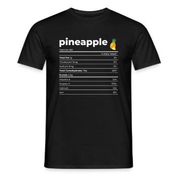 Nutrion Facts Pineapple - Men's T-Shirt - black - Front - AI Model Male 178 light (178cm)