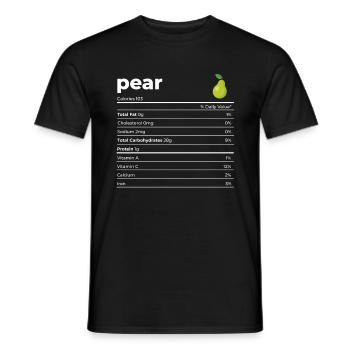 Nutrion Facts Pear - Men's T-Shirt - black - Front - AI Model Male 178 light (178cm)