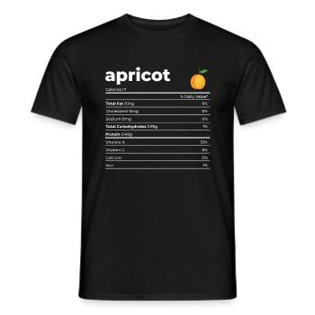 Nutrion Facts Apricot - Men's T-Shirt - black - Front - AI Model Male 178 light (178cm)