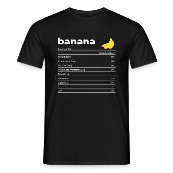 Nutrion Banana Facts - Men's T-Shirt - black - Front - AI Model Male 178 light (178cm)