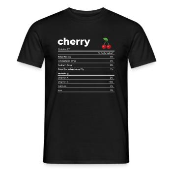 Nutrion Facts Cherry - Men's T-Shirt - black - Front - AI Model Male 178 light (178cm)