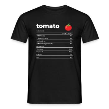 Nutritional Information Tomato - Men's T-Shirt - black - Front - AI Model Male 178 light (178cm)