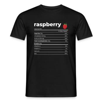 Nutrion Facts Raspberry - Men's T-Shirt - black - Front - AI Model Male 178 light (178cm)