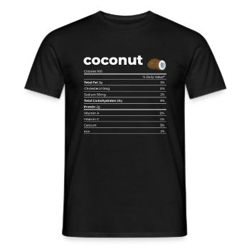 Nutrion Facts Coconut - Men's T-Shirt - black - Front - AI Model Male 178 light (178cm)