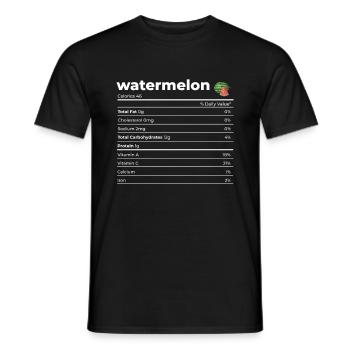 Nährwertangaben Wassermelone - Männer T-Shirt - Schwarz - Vorne - AI Model Male 178 light (178cm)