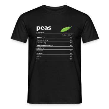 Nutrion Facts Peas - Men's T-Shirt - black - Front - AI Model Male 178 light (178cm)