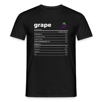 Nutrion Facts Grape - Men's T-Shirt - black - Front - AI Model Male 178 light (178cm)