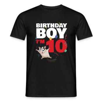 Birthday girl in 11 Sugar Glider - Men's T-Shirt - black - Front - AI Model Male 178 light (178cm)