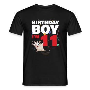 Birthday Girl in 12 Sugar Glider - Men's T-Shirt - black - Front - AI Model Male 178 light (178cm)