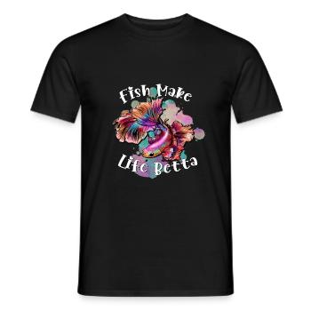 Aquarium Fish Gift - Men's T-Shirt - black - Front - AI Model Male 178 light (178cm)