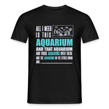 Aquarium Fish Gift - Men's T-Shirt - black - Front - AI Model Male 178 light (178cm)