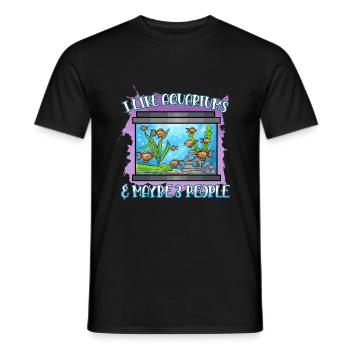 Aquarium Fish Gift - Men's T-Shirt - black - Front - AI Model Male 178 light (178cm)