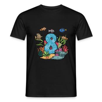 Aquarium Fish Gift - Men's T-Shirt - black - Front - AI Model Male 178 light (178cm)