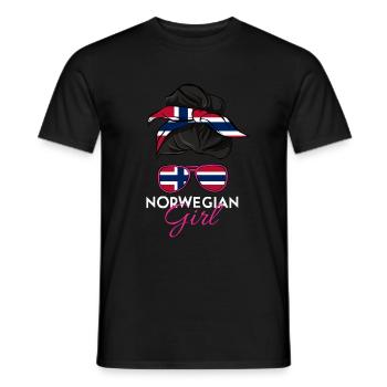 Norvégienne - T-shirt homme - noir - Devant - AI Model Male 178 light (178cm)