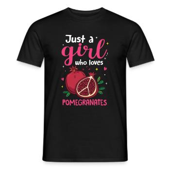 Pomegranate Food Christmas - Men's T-Shirt - black - Front - AI Model Male 178 light (178cm)