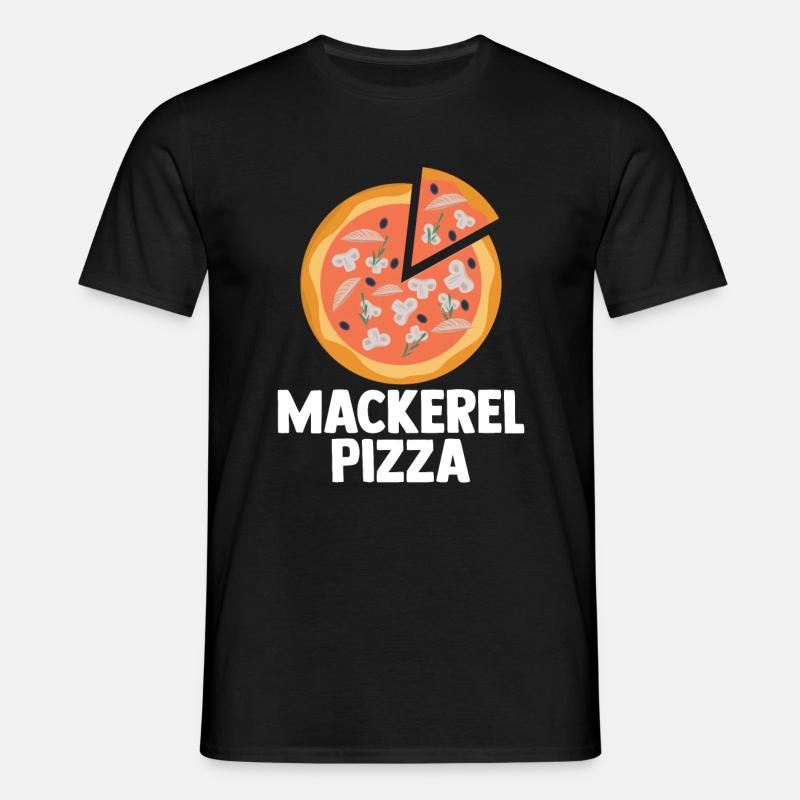Makerel Pizza - Men's T-Shirt - black