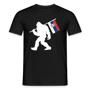 Serbia - Men's T-Shirt - black - Front - AI Model Male 178 light (178cm)