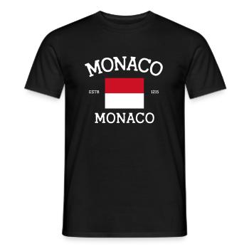 Monaco - Männer T-Shirt - Schwarz - Vorne - AI Model Male 178 light (178cm)