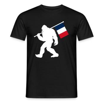 Frankreich - Männer T-Shirt - Schwarz - Vorne - AI Model Male 178 light (178cm)