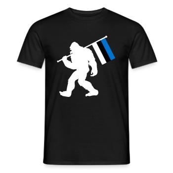 Estonie Bigfoot - T-shirt homme - noir - Devant - AI Model Male 178 light (178cm)