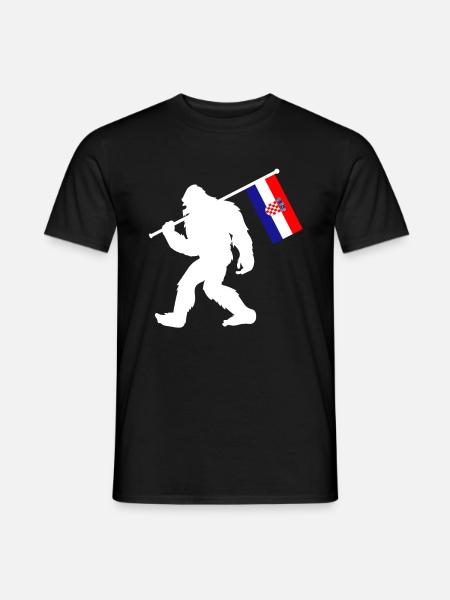 Croatia Bigfoot - Men's T-Shirt - black