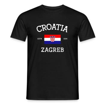 Kroatien - Männer T-Shirt - Schwarz - Vorne - AI Model Male 178 light (178cm)