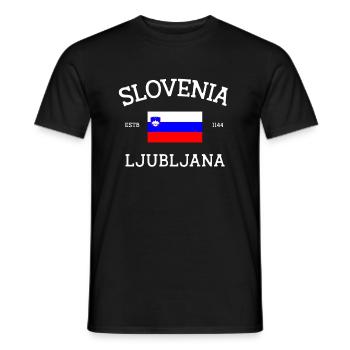 Slowenien - Männer T-Shirt - Schwarz - Vorne - AI Model Male 178 light (178cm)