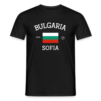 Bulgaria - Men's T-Shirt - black - Front - AI Model Male 178 light (178cm)