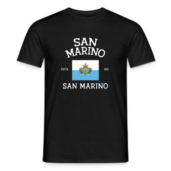 San Marino History - Men's T-Shirt - black - Front - AI Model Male 178 light (178cm)