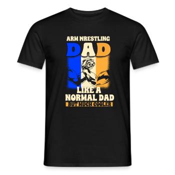 Armdrücken - Männer T-Shirt - Schwarz - Vorne - AI Model Male 178 light (178cm)