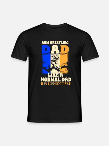 Armdrücken - Männer T-Shirt - Schwarz