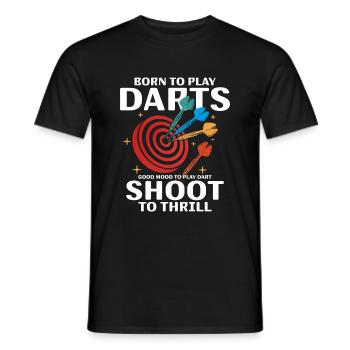 Darts - Männer T-Shirt - Schwarz - Vorne - AI Model Male 178 light (178cm)