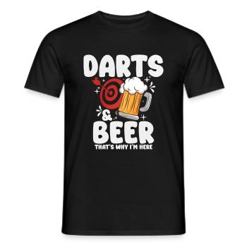Darts - Männer T-Shirt - Schwarz - Vorne - AI Model Male 178 light (178cm)