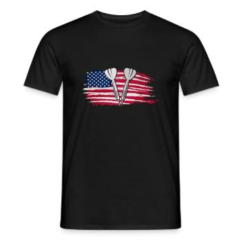 Darts - Männer T-Shirt - Schwarz - Vorne - AI Model Male 178 light (178cm)