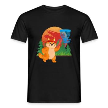 Frisbee Golf Disc Golf - Männer T-Shirt - Schwarz - Vorne - AI Model Male 178 light (178cm)