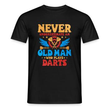 Darts - Männer T-Shirt - Schwarz - Vorne - AI Model Male 178 light (178cm)