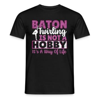Bâton Twirling Bâton Twirler cadeau - T-shirt homme - noir - Devant - AI Model Male 178 light (178cm)