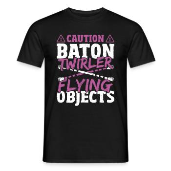 Bâton Twirling Bâton Twirler cadeau - T-shirt homme - noir - Devant - AI Model Male 178 light (178cm)