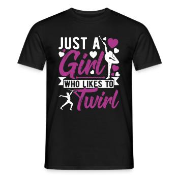 Baton Twirling Baton Twirler Gift - Men's T-Shirt - black - Front - AI Model Male 178 light (178cm)