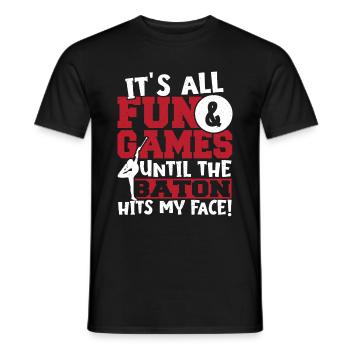 Baton Twirling Baton Twirler Gift - Men's T-Shirt - black - Front - AI Model Male 178 light (178cm)