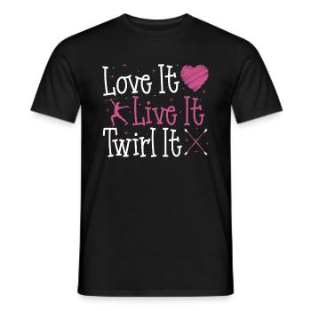 Baton Twirling Baton Twirler Gift - Men's T-Shirt - black - Front - AI Model Male 178 light (178cm)